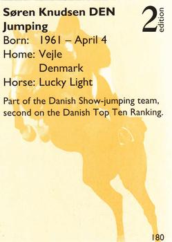 1995 Collect-A-Card Equestrian #180 Soren Knudsen / Lucky Light Back